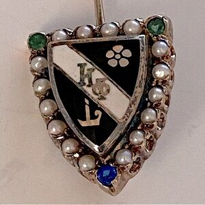14k Solid Gold Antique Kappa Phi Pin